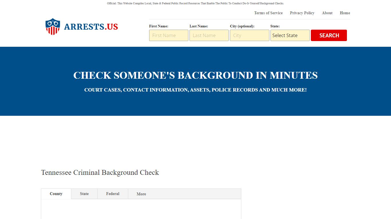 Free Tennessee Background Check - Arrests, Criminal Court Case Records ...
